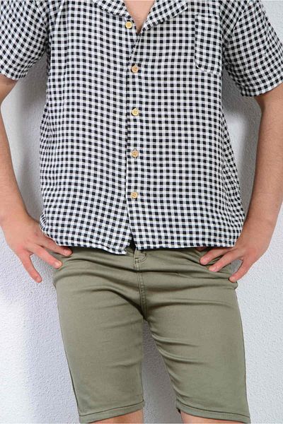rg kidsstore Pantaloni scurți din Gabardină pentru bărbați - 100% bumbac, model tânăr