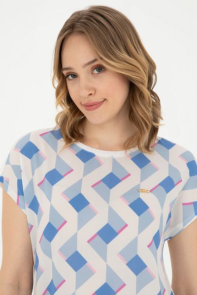 U.S. Polo Assn. Women's Dark Blue Crew Neck T-Shirt 50281796 -Vr032