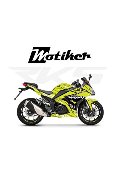 Motiker RKS R250 Yeşil Shark Köpekbalığı Parçalı Motosiklet Kaplama Modeli
