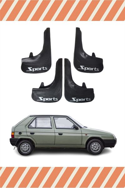 NOVDES Yb Skoda Favorit Sports Written 4-Piece Leggings Mudguard Mudguard