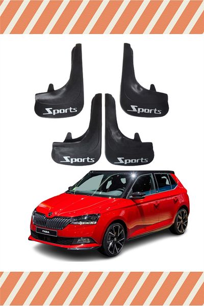 Heda Tex Yb Skoda Fabia Sports Written 4-Piece Leggings Mudguard Mudguard