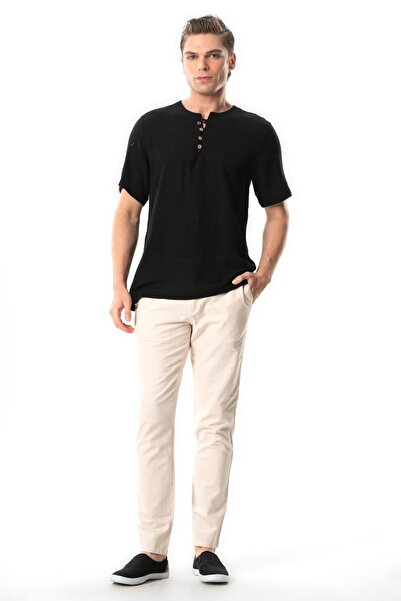 Eliş Şile Bezi Ανδρικό καλοκαιρινό μπλουζάκι - Halicarnassus, κοντό μανίκι, β...