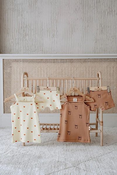 BABYBEK Premium Cotton Patterned Double Shorts Set for Girls