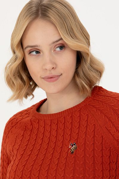 U.S. Polo Assn. Women's Tile Crew Neck Basic Sweater 50269010 -Vr031