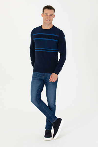 U.S. Polo Assn. Чоловічий синій кашеміровий светр 50272109-VR033