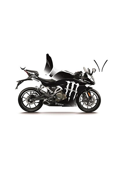 Motiker CFMOTO 250SR BEYAZ MONSTER MODEL PARÇALI MOTOSIKLET KAPLAMA STICKER E...