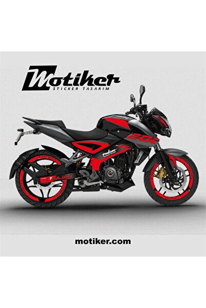 Bajaj Pulsar NS200 2020-2021 Kırmızı Sticker Takım Modeli