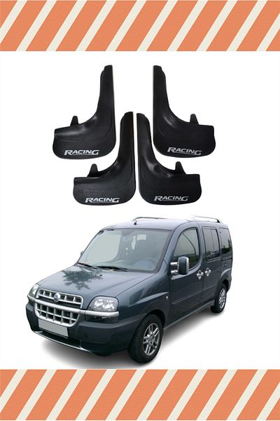 NOVDES Db Fiat Doblo 2000-2010 Racing Written 4-Piece Dust Cover Mudguard Mudguard