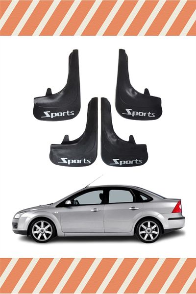 Heda Tex Ford Focus 2 Sports Written 4-Piece Dust Cover Mudguard Mudguard Requires Assembly – Water and Mud Protection