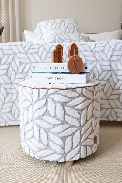 HAMUR Yıkanabilir Kılıflı Puf Köşegen İskandinav Bohem Punch  Orta Sehpa Kolt...