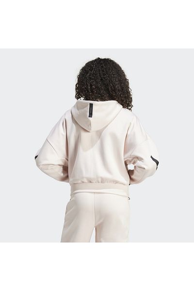 adidas Full Zip Z.N.E. Women's Ecru Hooded Jacket