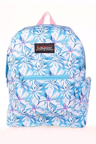 KAUKKO Primavera Backpack - Blue Flowers