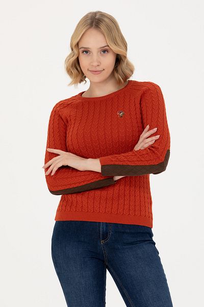U.S. Polo Assn. Women's Tile Crew Neck Basic Sweater 50269010 -Vr031