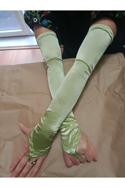 Eren Giyim Рукавички для танців та опери - атласні з еластаном, 58 см