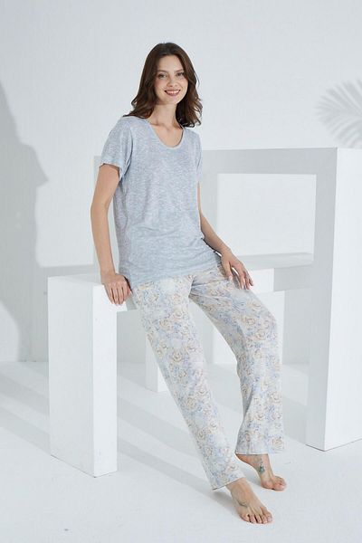 Etoile Bamboo and Knitwear Short Sleeve Women's Pajama Set - Feather Softness 73234