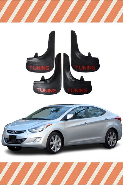 ALPAX OTOMOTİV Hg Hyundai Elentra 2010-2015 Tuning Written 4-Piece Dust Cover Mudguard Mudguard