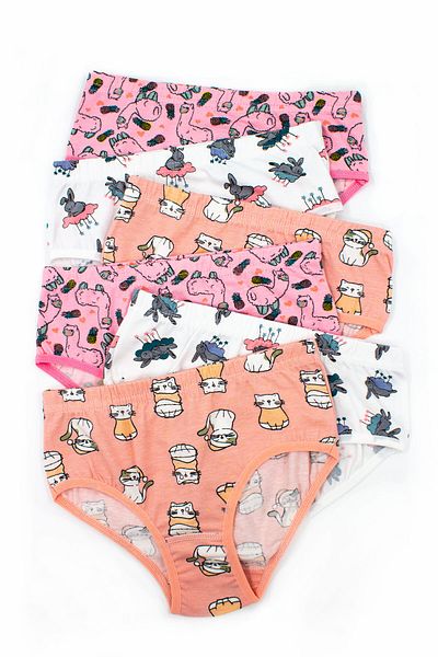 Öts Pack of 6 Cotton Bato Panties - Girl, Mix Color