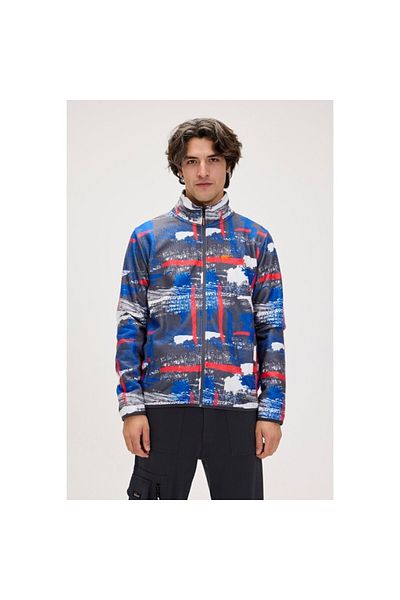 Bad Bear Full Zip Drew Fleece Men's Black Stand Collar Jacket