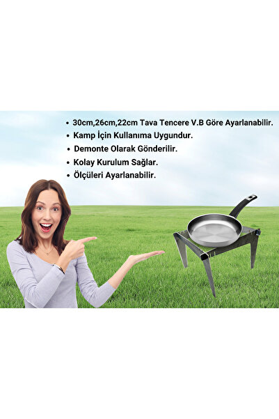 FBT Kamp ve piknik için portatif sac ayağı