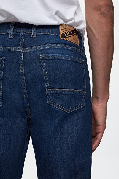 UCLA Murray Mavi Denim Nakışlı Standard Fit Erkek Pantolon
