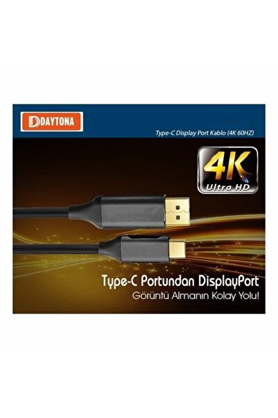 Daytona K-01 TYPE-C=-DP 4K GÖRÜNTÜ AKTARIM KABLOSU
