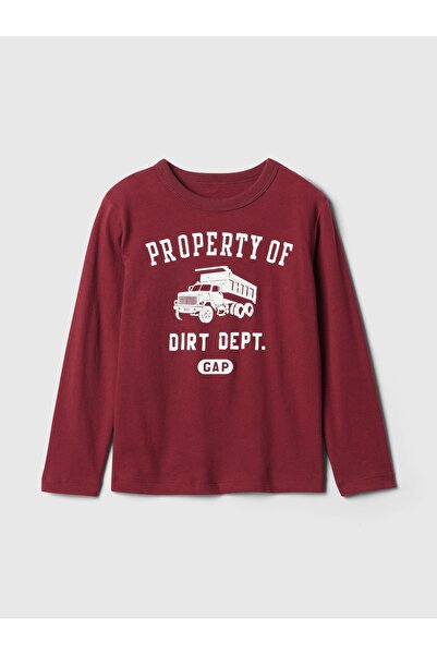 GAP Erkek Bebek Kırmızı Mix and Match Grafikli T-Shirt