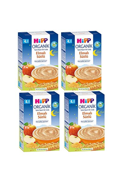 Hipp Organik İyi Geceler Elmalı Sütlü 4+ Ay Kaşık Maması 250 gr 4 ADET