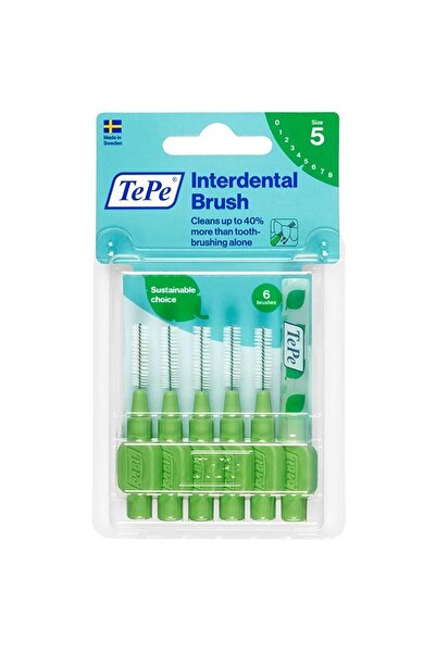 TePe Blister Arayüz Fırçası 0.8 mm Yeşil 6 lı Paket
