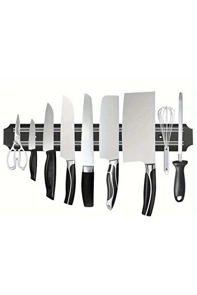 Soillium Güçlü Mıknatıslı Paslanmaz Duvar Bıçak Askısı Standı 55 Cm Aparat Bı...