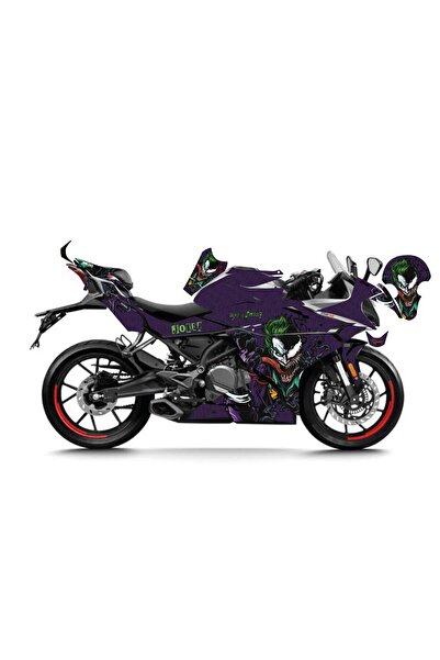 Motiker CFMOTO 250SR Mor Joker Venom Sticker Parçalı Motosiklet Kaplama Etike...