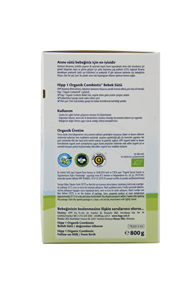 Hipp 1 Organik Combiotic 800 gr Bebek Sütü