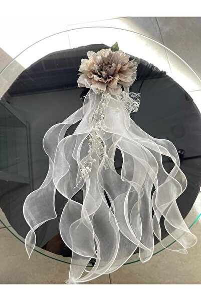 Pamuk Süsleme çiçek,konvoy süsü gri