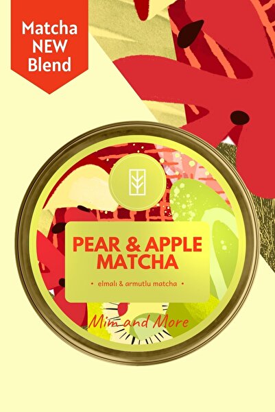 Mim and More Pear & Apple Matcha - Armut Ve Elma Aromalı Matcha, 25 gr