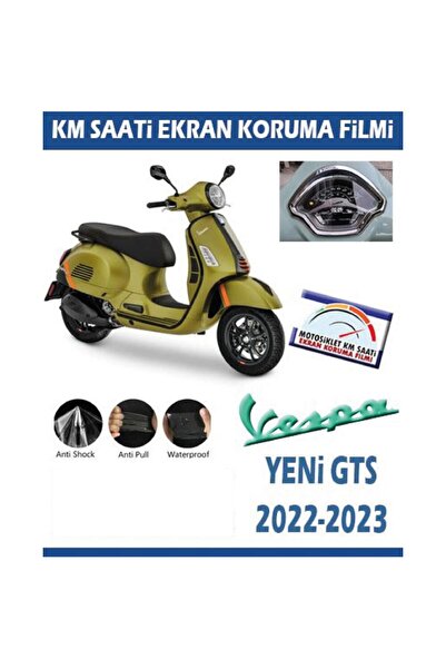Motiker Piaggio Vespa Yeni GTS 2022-2023 Motosiklet Ekran Km Koruyucu