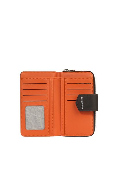 CENGİZ PAKEL Cengiz Pakel Medium Size Women's Wallet - 65256 Black/Brick