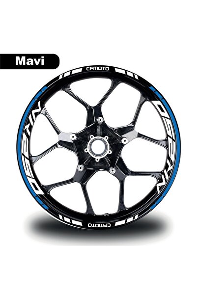 Motiker CFMOTO NK250 Jant Sticker İç & Dış Takım Etiket Modeli Mavi