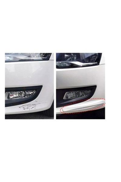Temiz Pazar White Color Car Bumper Protector Carbon Patterned White