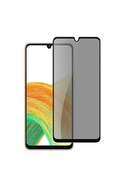 Fibaks Samsung Galaxy A25 Uyumlu Tam Kapatan Hayalet Gizlilik Filtreli Kırılmaz Tamperli Cam Ekran Koruyucu