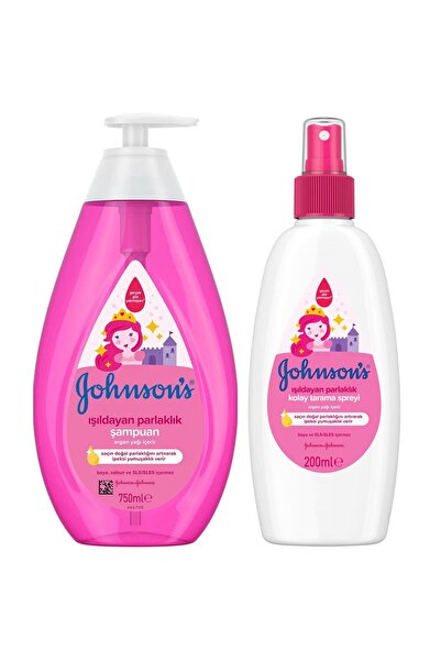 Johnson´s Baby Johnsons Baby Işıldayan Parlaklık Şampuan 750 ml + Johnsons Işıldayan Parlaklık Kolay Tarama Spreyi