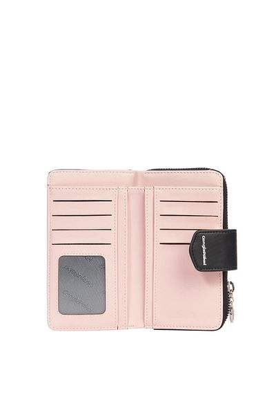 CENGİZ PAKEL Cengiz Pakel Medium Size Women's Wallet - 65256 - Black/Powder