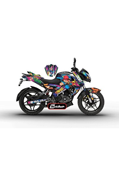 Motiker BAJAJ NS200 Sticker Star Style Kaplama Etiket Tasarım Modeli