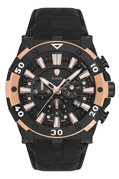 Wainer Wa.14000-D Leather Men's Wristwatch