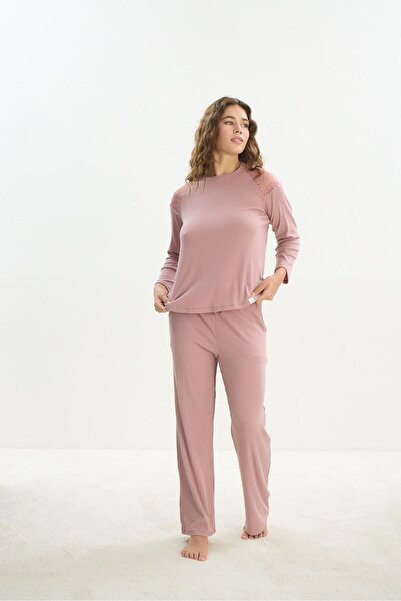 Sevim Довгорукава піжама з сухими трояндами - C2T7N1O61