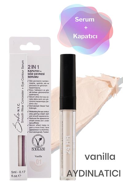 Soho N.Y.C. Vegan Göz Altı Morluk Ve Torba Için Serum Kapatıcı 5ml - Vanilla