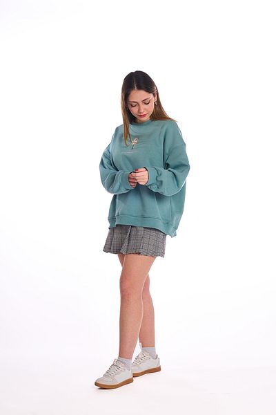 Moide Oversize Embroidered Unisex Sweatshirt