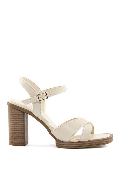 Sole Sisters Sandale cu toc de damă bej