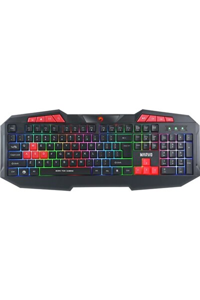 MARVO K602TR Wired Membrane Switch 26-Tuş Anti-Ghost Rgb Gaming Klavye