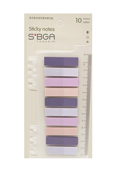 sibga tasarım Şeffaf Mor Eflatun Renkli Postit Post-it Post It. Kitap Ayracı ...
