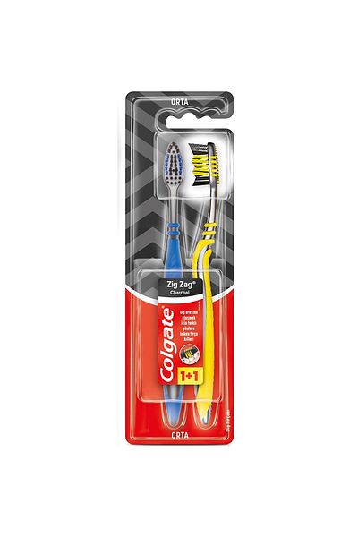 Colgate Zigzag Charcoal Medium Toothbrush 1 1