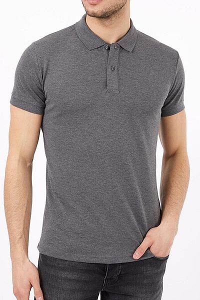 Belifanti Collection Ανδρικό μπλουζάκι Polo Neck T-shirt Smoked